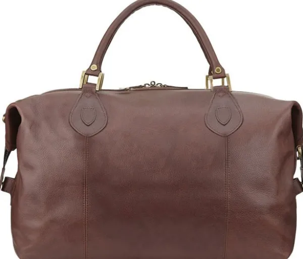 Barbour Varustekassit^Leather Medium Travel Explorer Bag laukku, Dark Brown