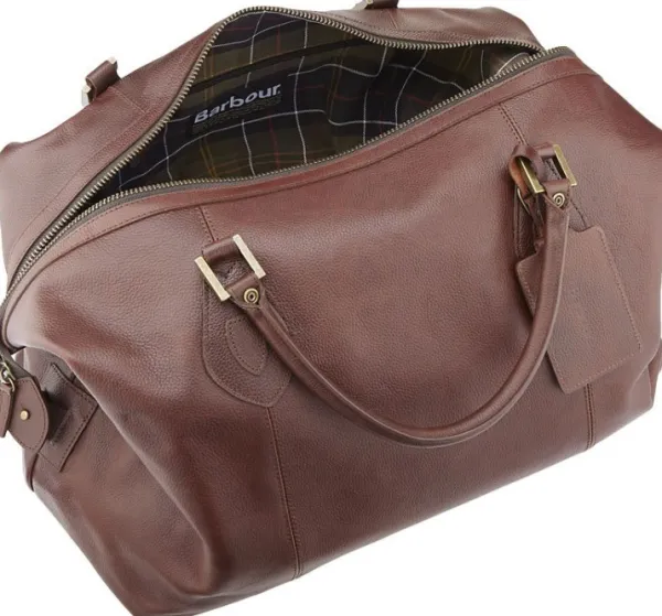 Barbour Varustekassit^Leather Medium Travel Explorer Bag laukku, Dark Brown