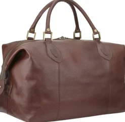 Barbour Varustekassit^Leather Medium Travel Explorer Bag laukku, Dark Brown