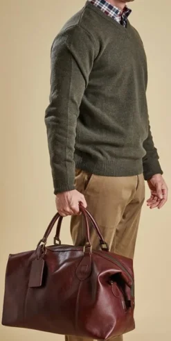 Barbour Varustekassit^Leather Medium Travel Explorer Bag laukku, Dark Brown