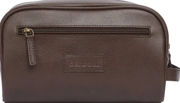 Barbour Toilettilaukut^Leather Washbag toilettilaukku, tummanruskea