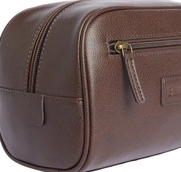 Barbour Toilettilaukut^Leather Washbag toilettilaukku, tummanruskea