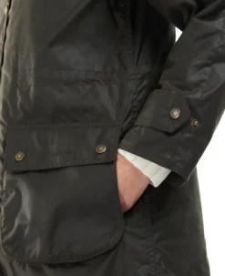Barbour Long Cannich Wax Jacket naisten vahatakki, Olive/Classic| Öljykangas- Ja Vahatakit
