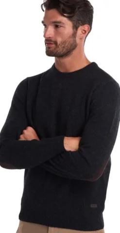 Barbour Miesten Patch Crew Grey| Hupparit, Fleecet Ja Välipaidat