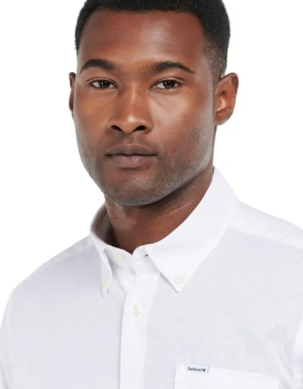 Barbour Nelson Tailored Fit Shirt paita, White| Flanelli- Ja Kauluspaidat