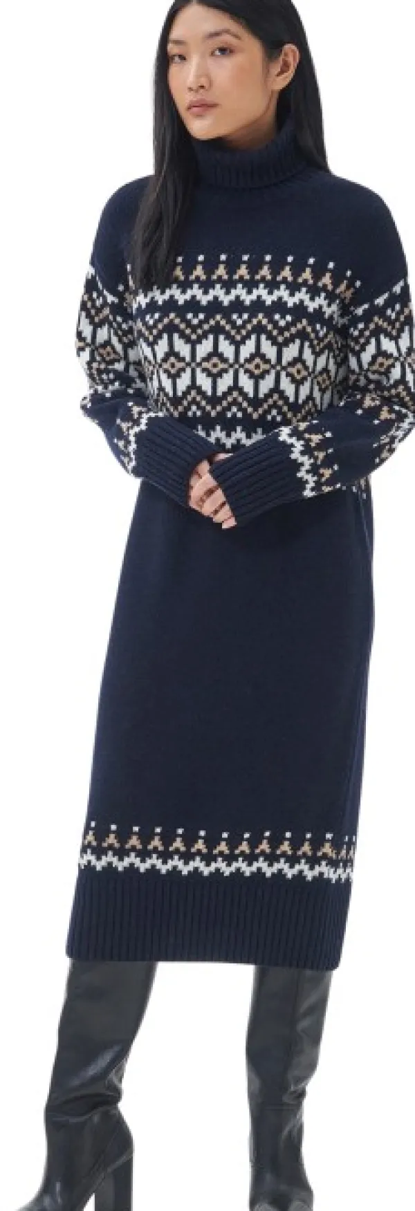Barbour Patrisse Knit Dress naisten neulemekko, Navy| Tunikat, Mekot Ja Hameet