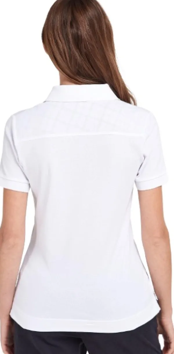 Barbour Portsdown Top naisten pikeepaita, White/Platinum| T-paidat Ja Pikeepaidat