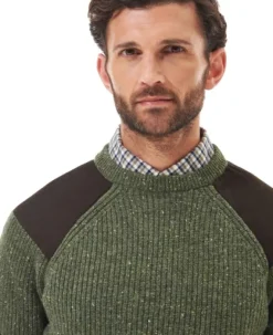 Barbour Raisthorpe Crew neulepusero, Olive| Pitkähihaiset Paidat