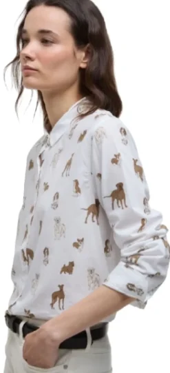 Barbour Safari Shirt naisten paita, Dog Print| Flanelli- Ja Kauluspaidat