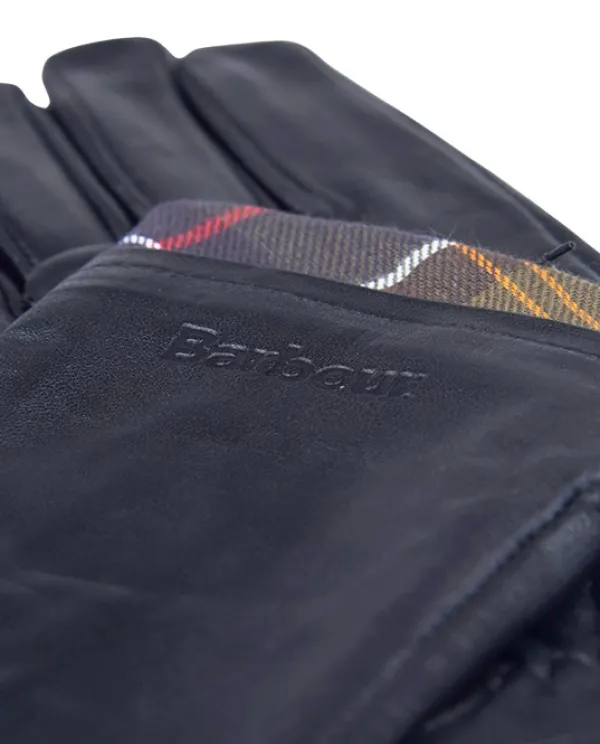 Barbour Käsineet/Hanskat^Tartan Leather Glove naisten käsine, Black