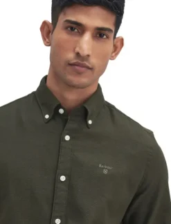 Barbour Twillbridge Tailored Fit paita, Olive/Ancient| Flanelli- Ja Kauluspaidat