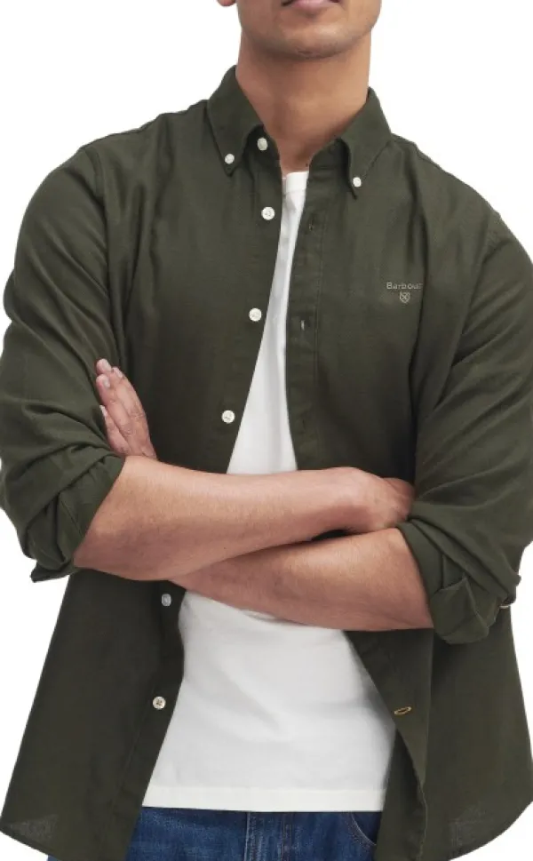 Barbour Twillbridge Tailored Fit paita, Olive/Ancient| Flanelli- Ja Kauluspaidat