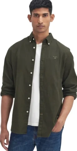 Barbour Twillbridge Tailored Fit paita, Olive/Ancient| Flanelli- Ja Kauluspaidat