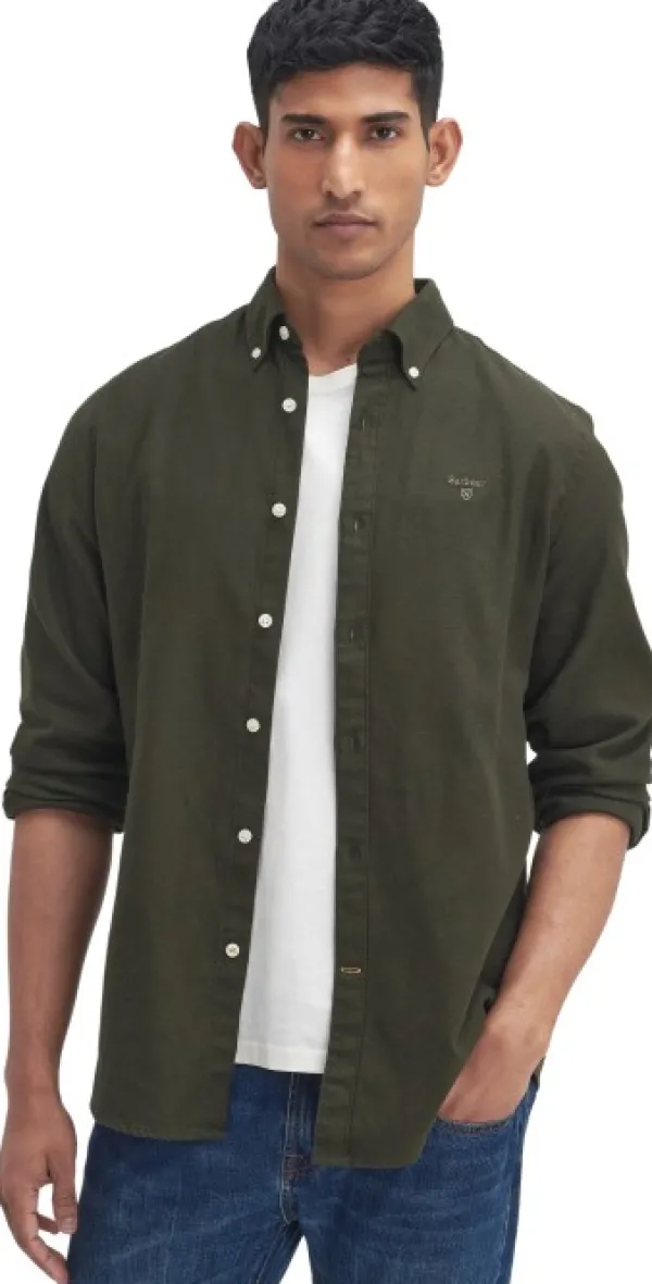 Barbour Twillbridge Tailored Fit paita, Olive/Ancient| Flanelli- Ja Kauluspaidat