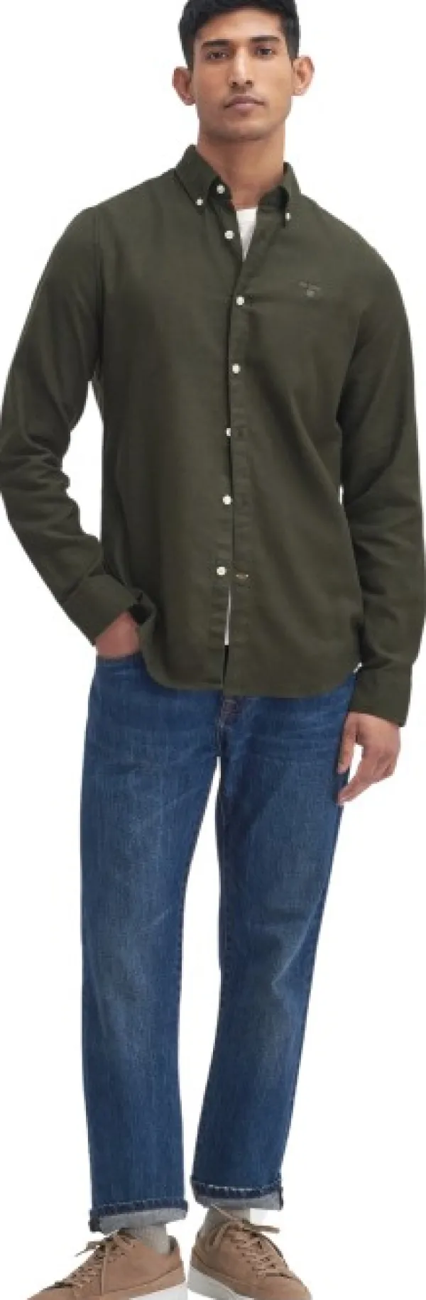 Barbour Twillbridge Tailored Fit paita, Olive/Ancient| Flanelli- Ja Kauluspaidat
