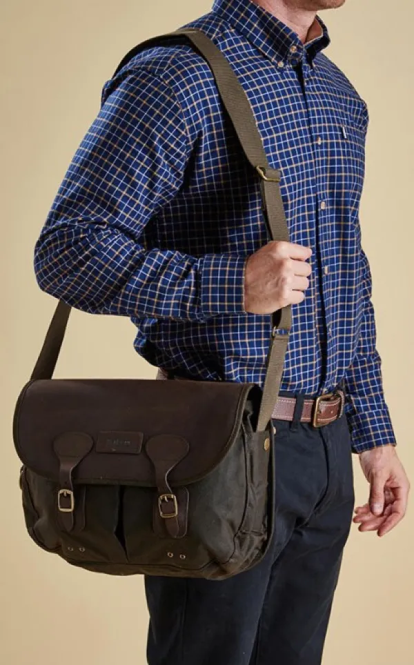 Barbour Wax Leather Tarras Olive| Olkalaukut