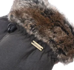 Barbour Wax with Fur Trim Mittens naisten kintaat, maastonvihreä| Metsästyskäsineet