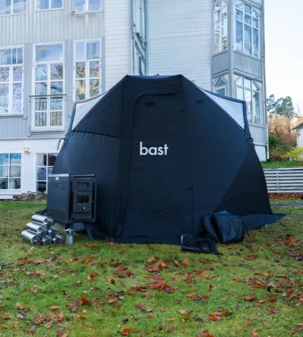 Bast Sauna Teltat/Telttatarvikkeet^Björk Plus Bastutält & Kamin 8-10 p
