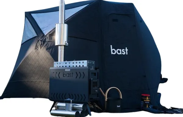 Bast Sauna Näver Delux Bastutält & Kamin 4-6 p| Teltat/Telttatarvikkeet