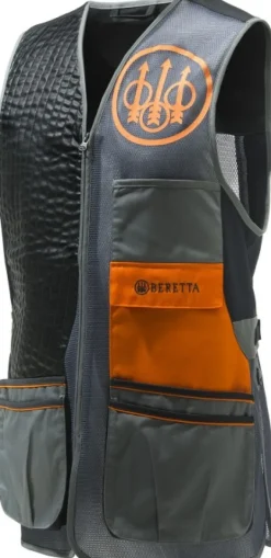 Beretta Sporting EVO Vest ammuntaliivi, Grey Castelrock & Black & Orange| Liivit