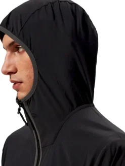 Berghaus Anorakit^Ms Wandermoor Wind Smock Jet Black/Grey Pinstripe