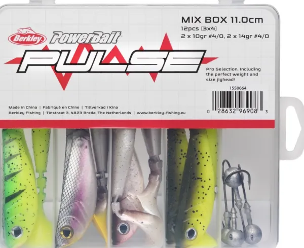 Berkley Pulse Shad Box 11 cm heittojigit, sis. jigipäät| Vieheet Ja Uistimet