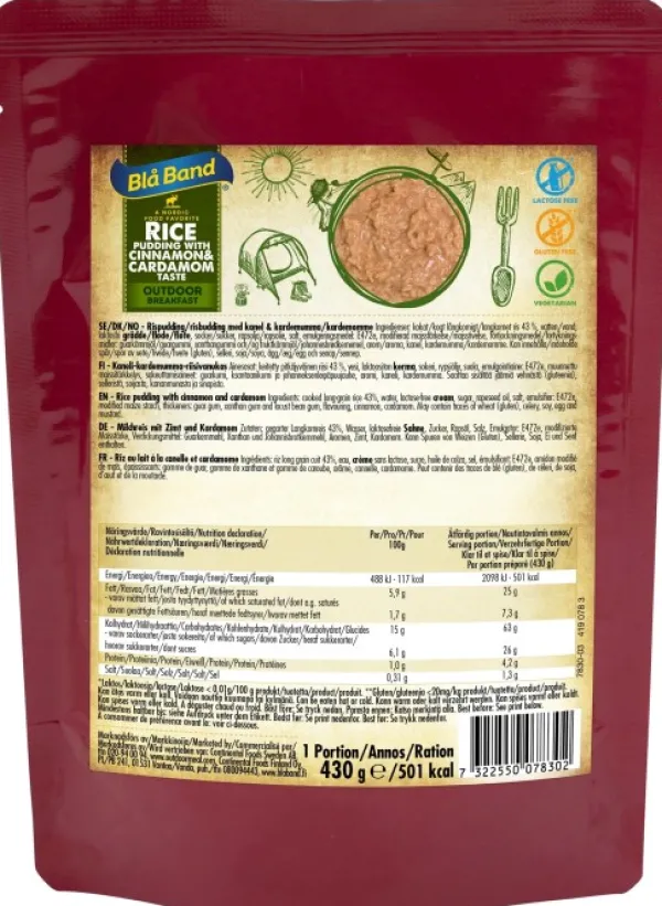 Blå Band Retkiruoat^mjukkonserv - Rice pudding with cinnamon & cardamom