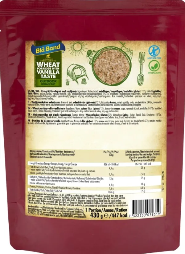 Blå Band vaniljainen vehnäpuuro| Retkiruoat