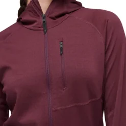 Black Diamond Coefficient Hoody naisten fleece, punavioletti| Hupparit, Fleecet Ja Välipaidat