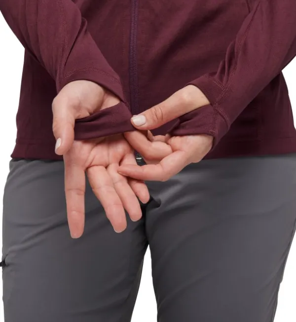 Black Diamond Coefficient Hoody naisten fleece, punavioletti| Hupparit, Fleecet Ja Välipaidat