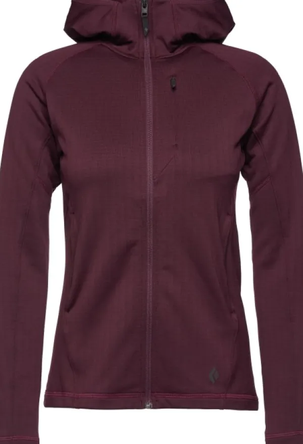Black Diamond Hupparit, Fleecet Ja Välipaidat^Factor Hoody naisten fleecetakki, viininpunainen