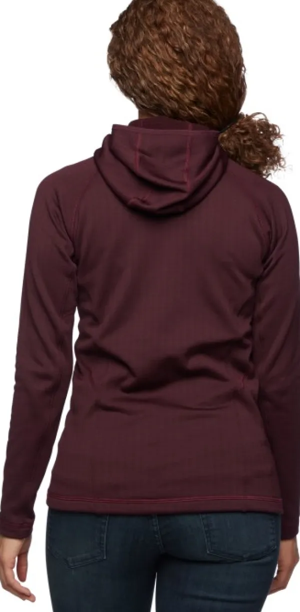 Black Diamond Hupparit, Fleecet Ja Välipaidat^Factor Hoody naisten fleecetakki, viininpunainen