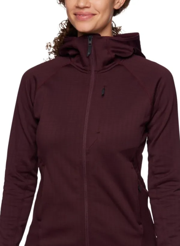 Black Diamond Hupparit, Fleecet Ja Välipaidat^Factor Hoody naisten fleecetakki, viininpunainen