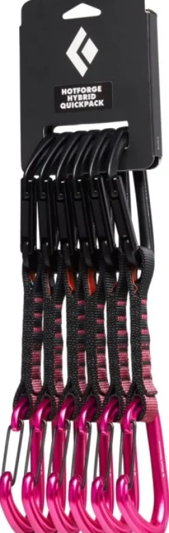 Black Diamond Kiipeilyvarusteet^Hotforge Hybrid Quickpack -kiinnike, 12 cm, pinkki, 6 kpl