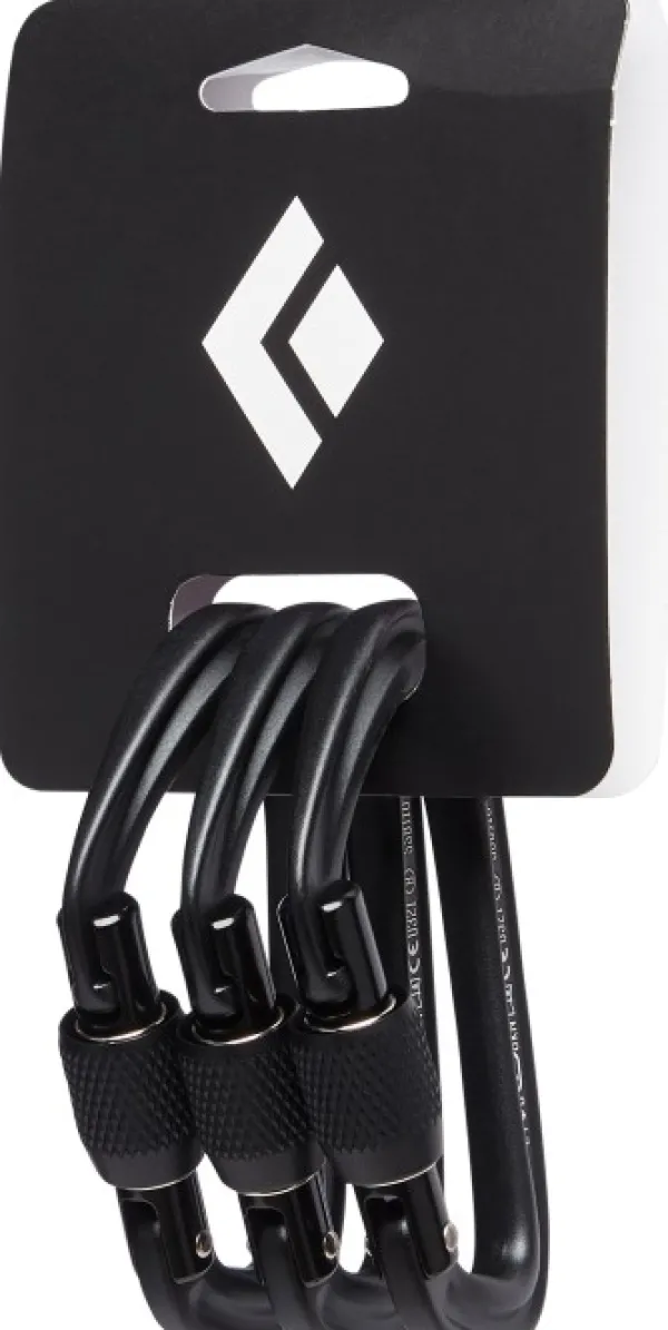 Black Diamond Hotforge Screwgate 3-pack Black -ruuvikarbiinit| Kiipeilyvarusteet