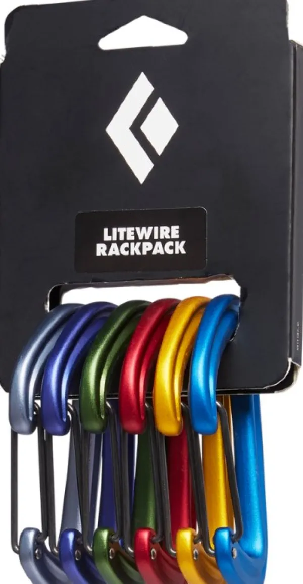 Black Diamond Kiipeilyvarusteet^Litewire Rackpack värikoodatut karabiinihaat, 6 kpl