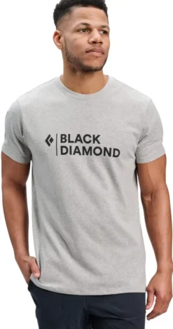 Black Diamond M Mini Stacked SS Tee Nickel Heather| T-paidat Ja Pikeepaidat
