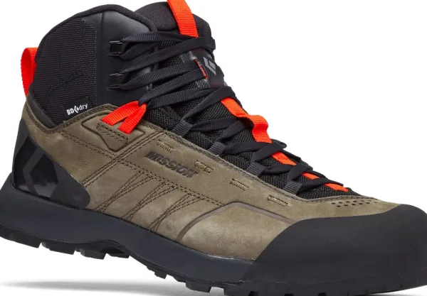 Black Diamond Mission Leather Mid WP Approach Shoes kengät, Walnuts/Octane| Ulkoilukengät