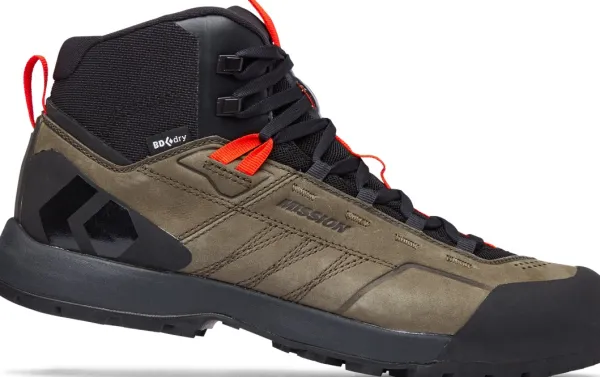 Black Diamond Mission Leather Mid WP Approach Shoes kengät, Walnuts/Octane| Ulkoilukengät