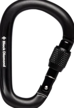 Black Diamond Pearlock Screwgate Carabiner lukittava karbiini, musta| Kiipeilyvarusteet