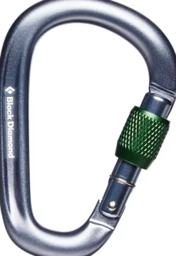 Black Diamond Pearlock Screwgate Carabiner lukittava karbiini, harmaa| Kiipeilyvarusteet