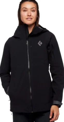 Black Diamond Recon Stretch naisten laskettelutakki, musta| Kuori- Ja Sadetakit