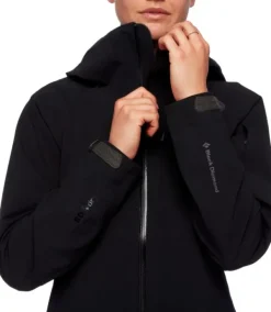 Black Diamond Recon Stretch naisten laskettelutakki, musta| Kuori- Ja Sadetakit
