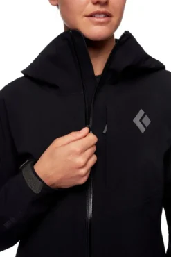 Black Diamond Recon Stretch naisten laskettelutakki, musta| Kuori- Ja Sadetakit