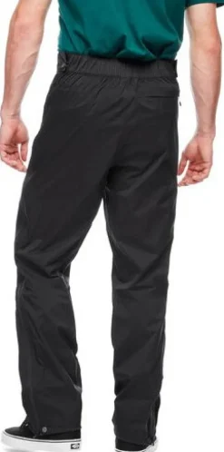 Black Diamond Stormline Stretch Full Zip sadehousut, musta| Retkeilyhousut