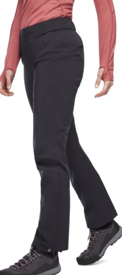 Black Diamond Sadevaatteet^Stormline Stretch Rain Pants naisten kuorihousut, musta
