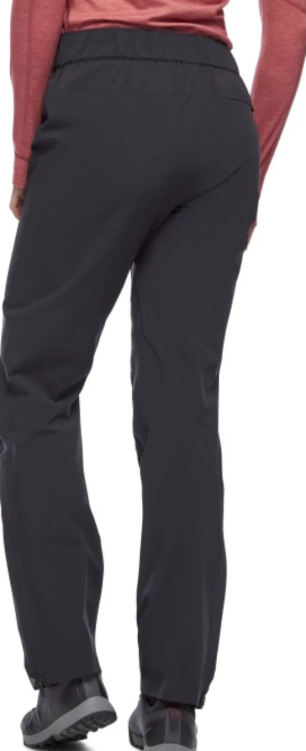 Black Diamond Sadevaatteet^Stormline Stretch Rain Pants naisten kuorihousut, musta