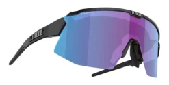 Bliz Breeze Matt Black + Violet w Blue Multi + Spare lens: Brown w Silver Mirror urheilulasit| Aurinkolasit
