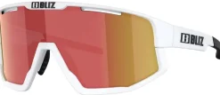 Bliz Fusion Matt White with Smoke/Red Multi| Aurinkolasit
