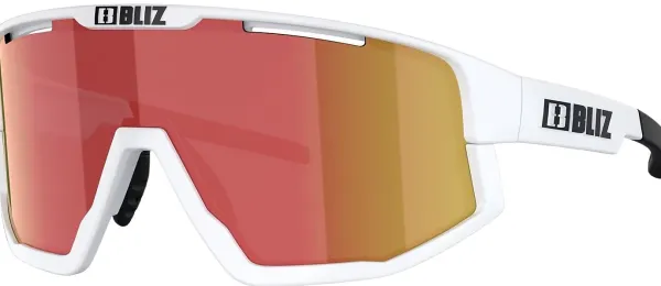 Bliz Fusion Matt White with Smoke/Red Multi| Aurinkolasit